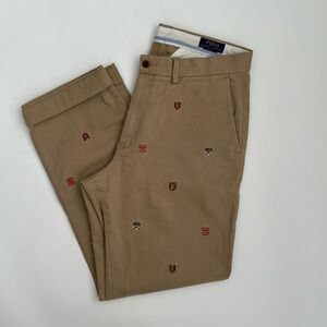 Polo Ralph Lauren men’s 32x32 embroidered crest khaki straight fit pants
